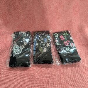 Three Pairs Of Floral Compression Socks As Size Extra Large